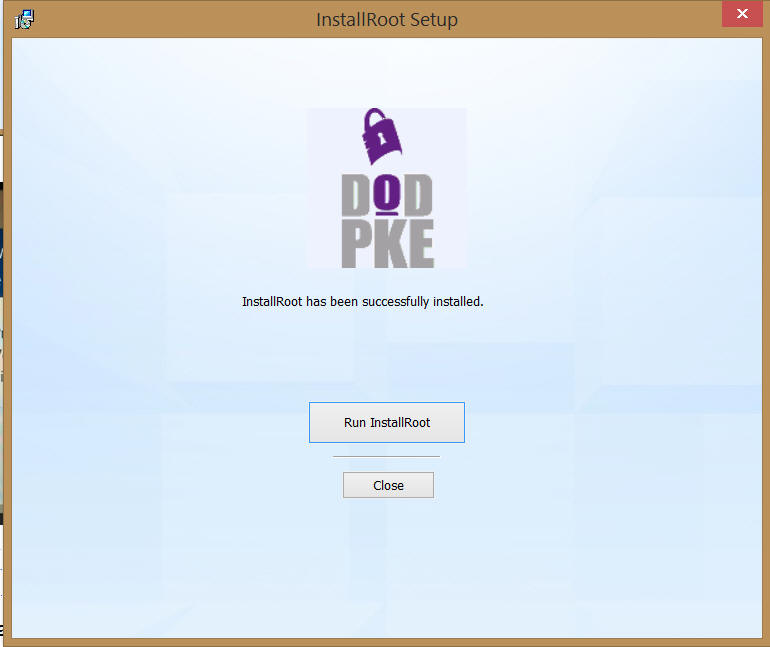 InstallRootHasBeenSuccessfullyInstalled